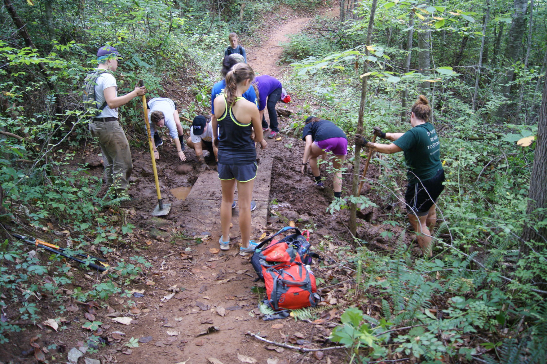 WCU trail maintenance day 2016